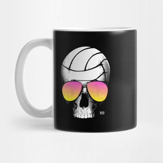 Volleyball Skull Wearing Pink Aviators by cjboco